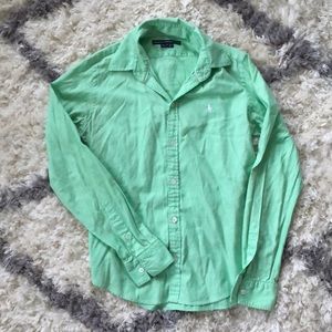 Ralph Lauren celery green button up